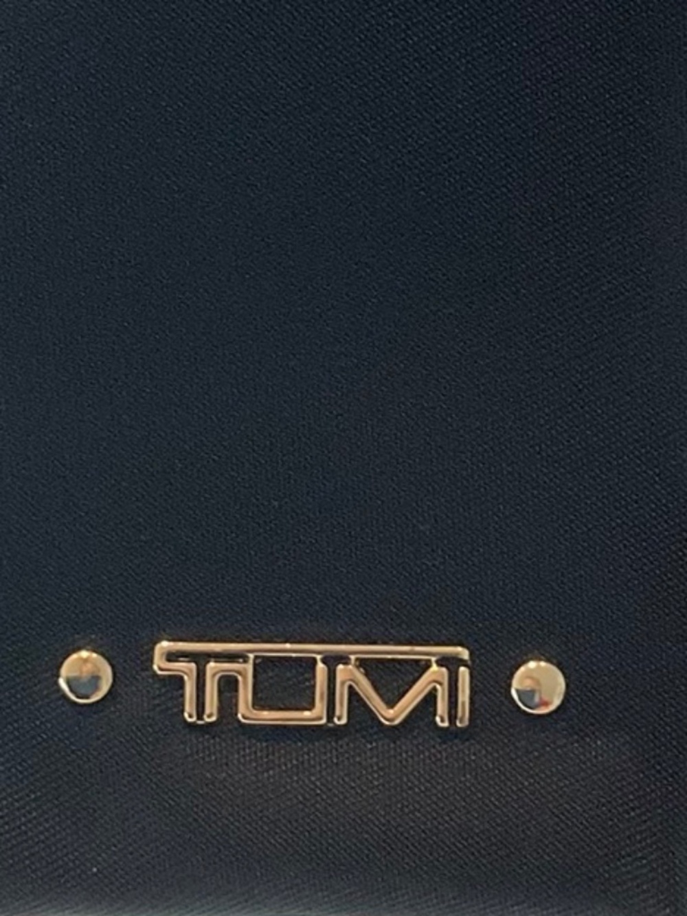 TUMI Black Pouch w/Gold Accents  NWOT
